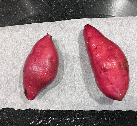 オーブンで焼く前の紅はるか
